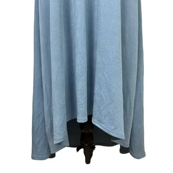 Vince Camuto | Solid Blue Hi-Low Sleeveless Comfortable Casual Midi Tank Dress - Picture 6 of 8